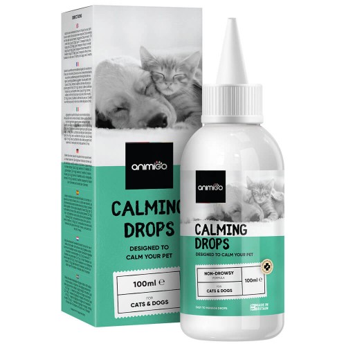 Gocce Calmanti - Soluzione Liquida Calmante Per Cani e Gatti Ansiosi - 3.5fl oz/100ml
