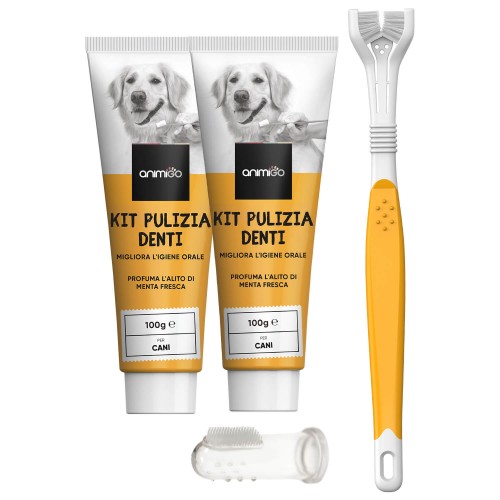 Denti-Care Kit, Dentifricio e Accessori per Cani