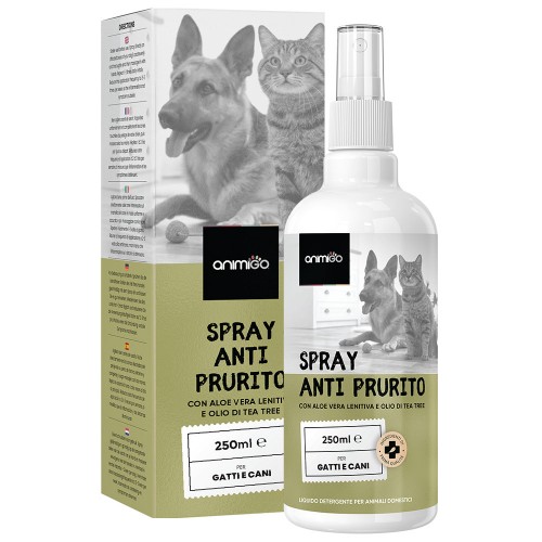 Spray Anti Prurito Cani e Gatti, Protezione e Sollievo Pelli Irritate