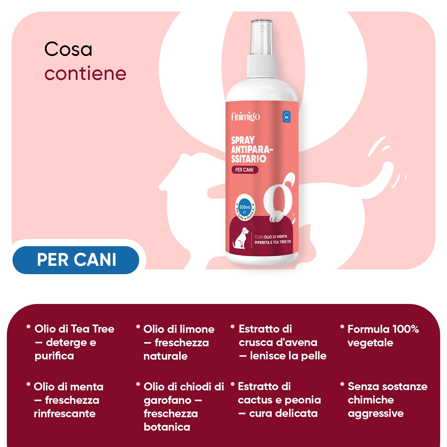 Controllo pulci e zecche 500 ml spray