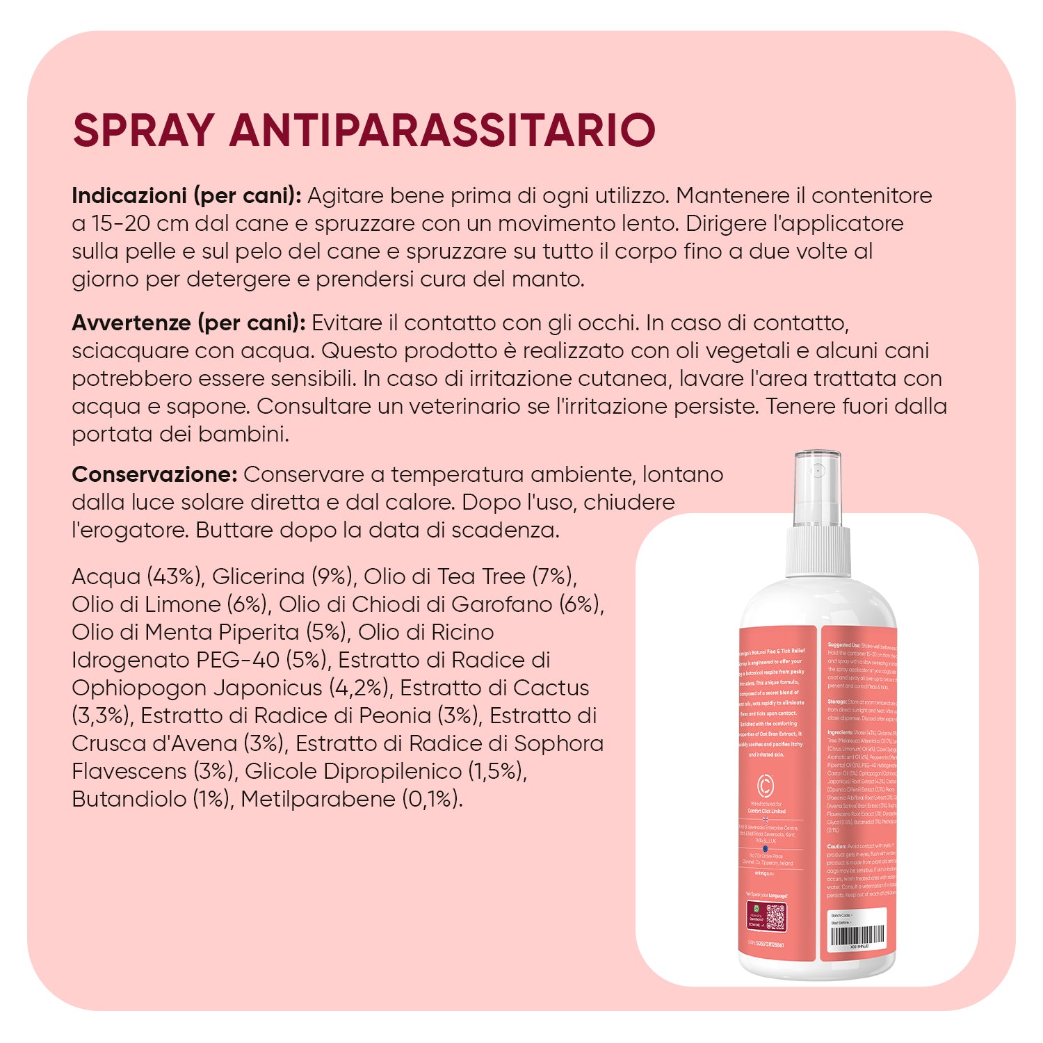 Controllo pulci e zecche 500 ml spray