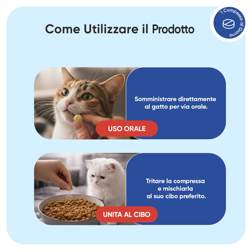 Multivitamine e Minerali per Gatti - 365 Compresse
