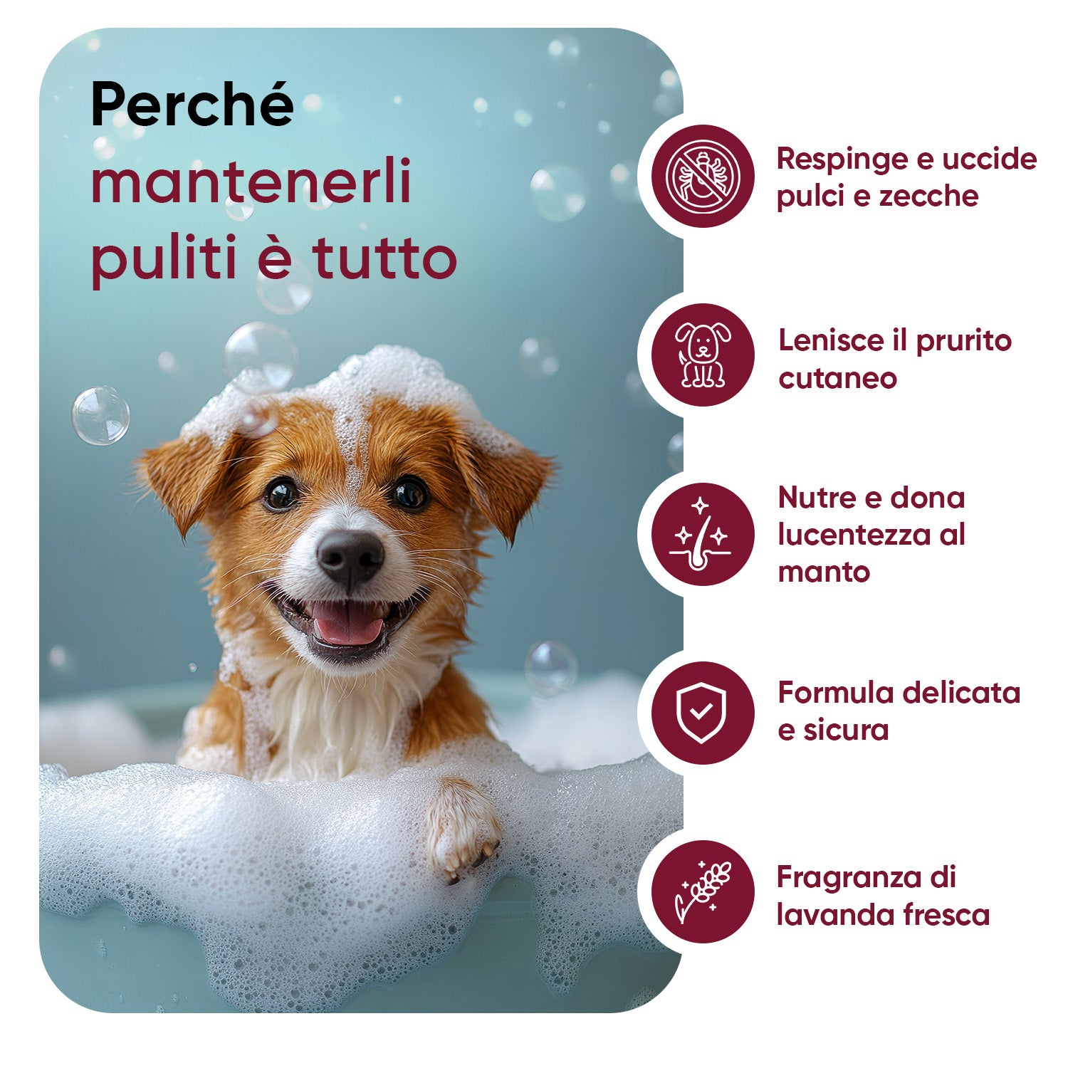 Shampoo antiparassitario per cani 500ml