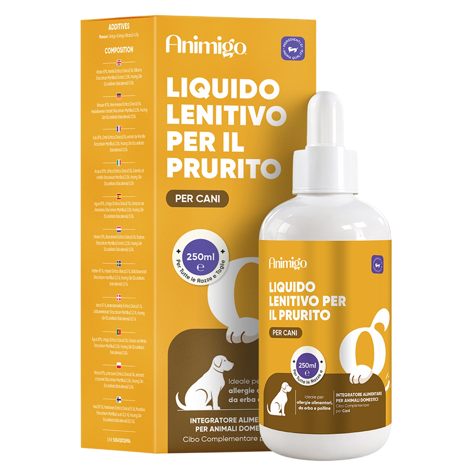 Sollievo dal prurito per cani 250 ml liquido