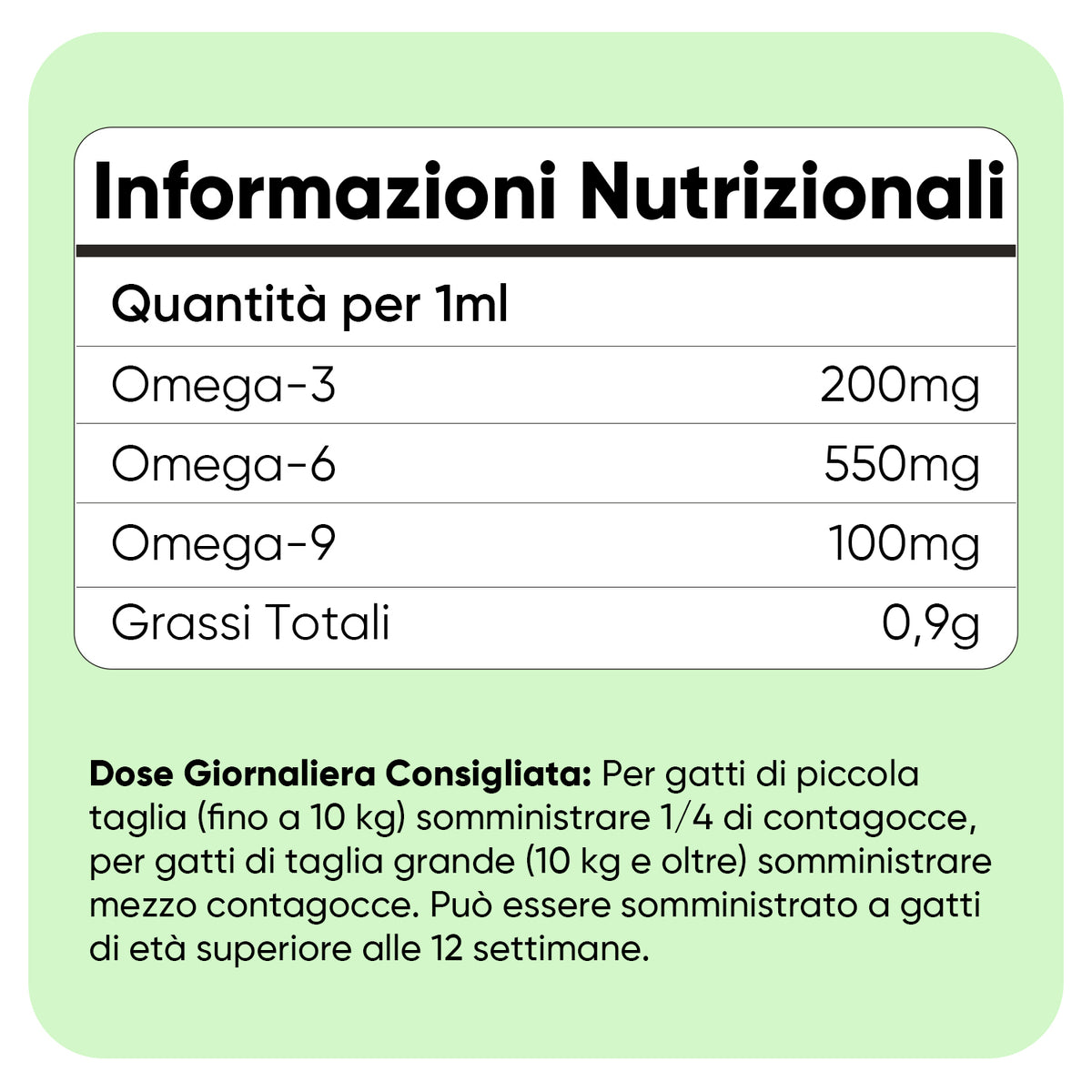 Olio di canapa per gatti 60 ml