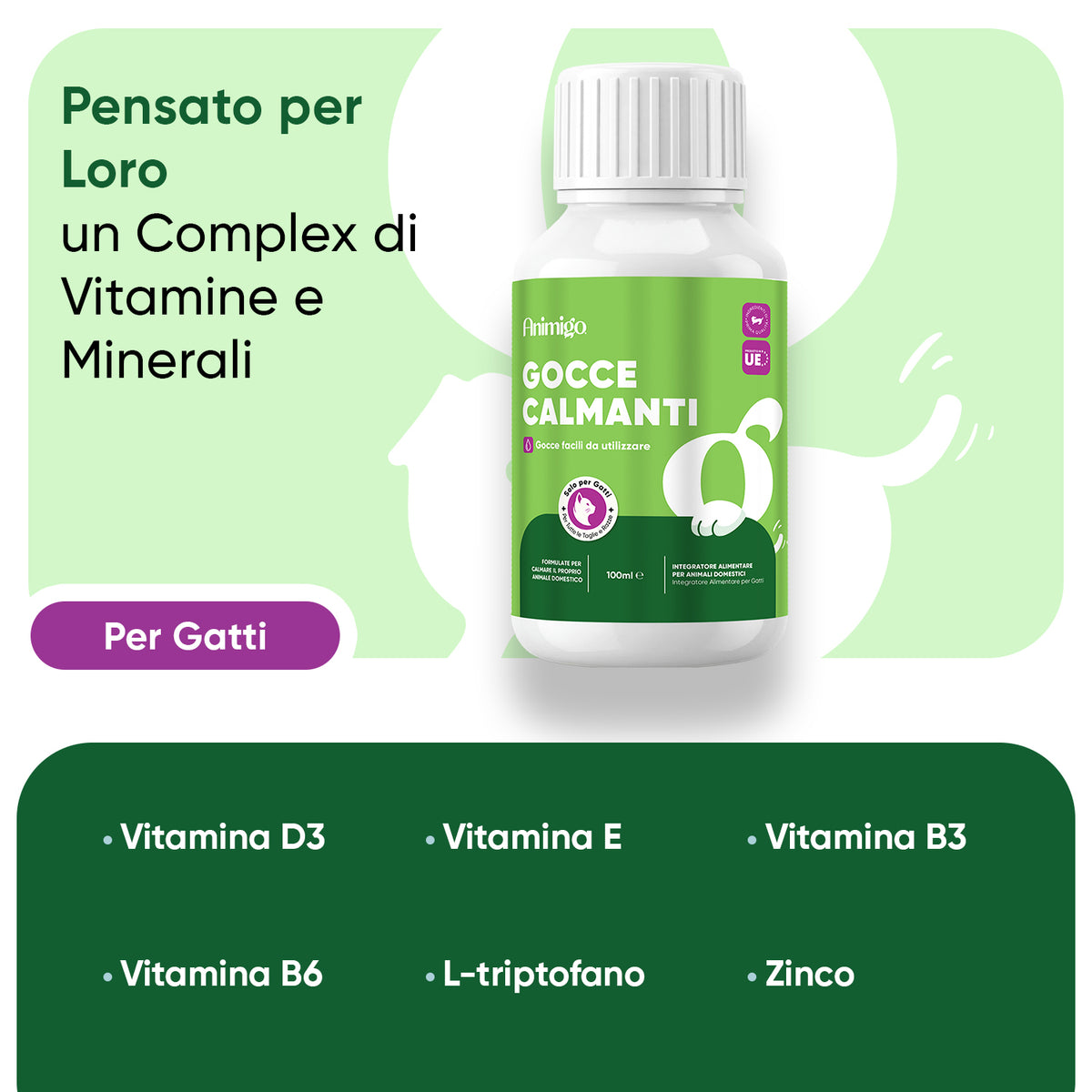 Animigo Gocce Calmanti per Gatti 100 ml