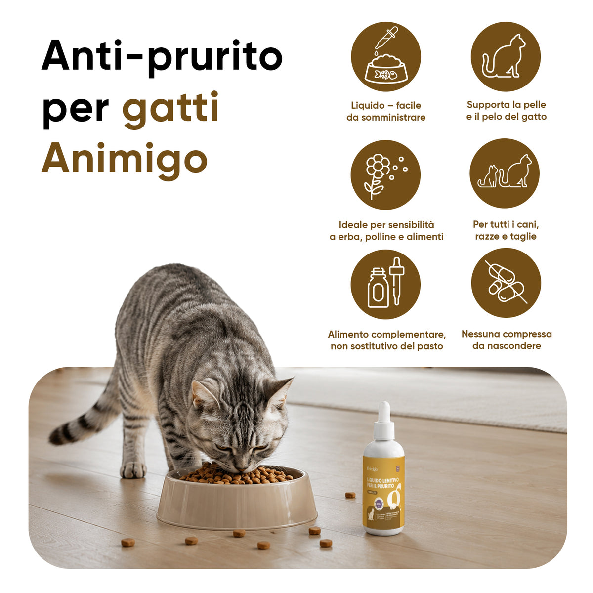 Gocce antiprurito per gatti 250ml Liquido