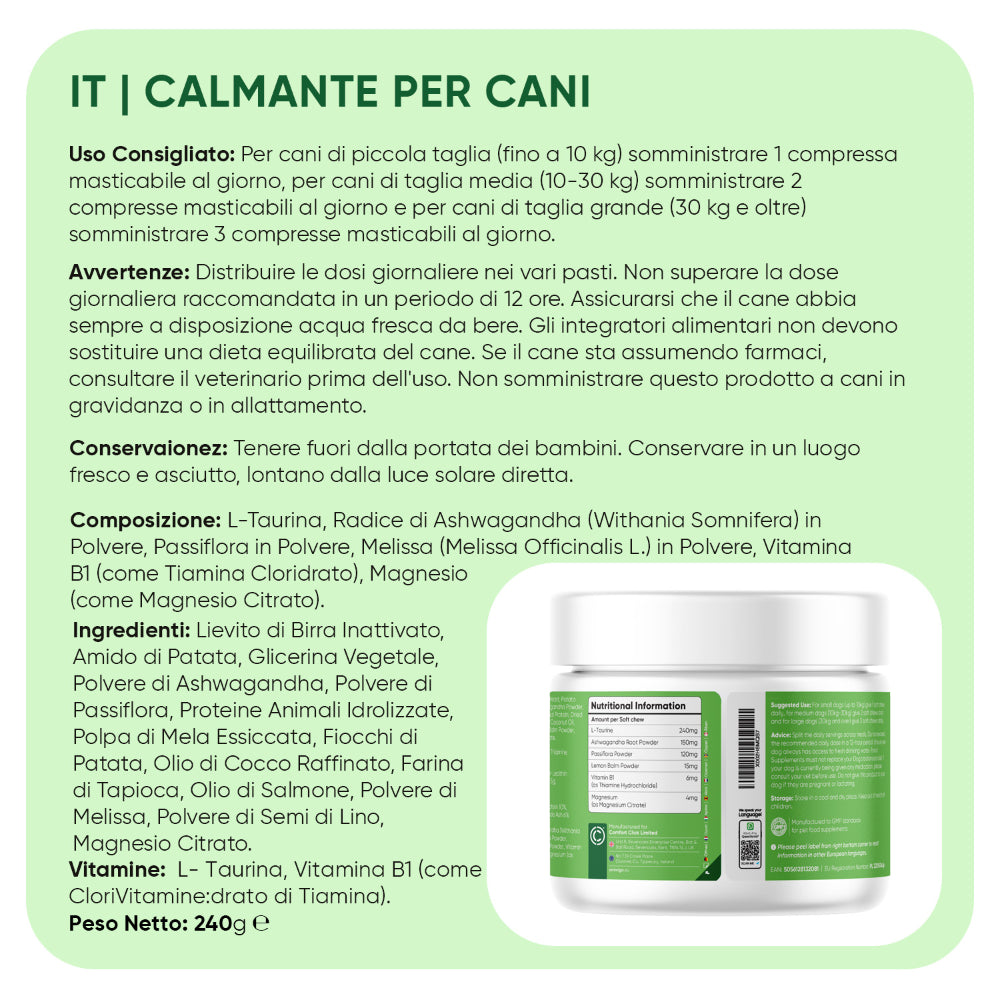 Bocconcini calmanti per cani