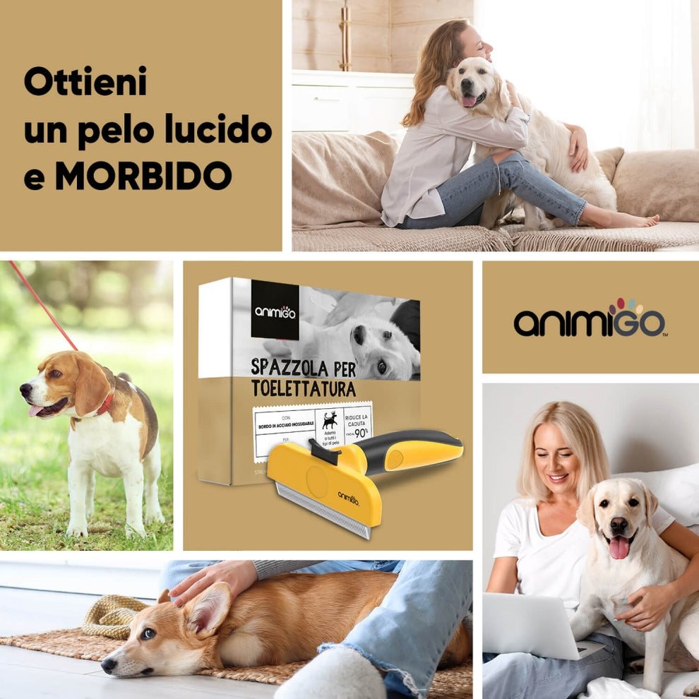 Pettine Per Cani E Gatti Doppia Faccia - Spazzola Per Sottopelo E Nodi, Toelettatura Professionale Casa - Foto 6